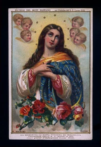 santino cromo-holy card MADONNA IMMACOLATA CONCEZIONE 1 - Picture 1 of 1