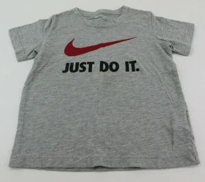 Nike Unisex Kids' Athletic Cut Tshirt Gray/Red/Black Size 6 - Picture 1 of 4
