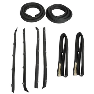 Front Door Window Run Sweep Felts Weatherstrip Seals Kit Set for Chevy GMC Truck - Picture 1 of 7
