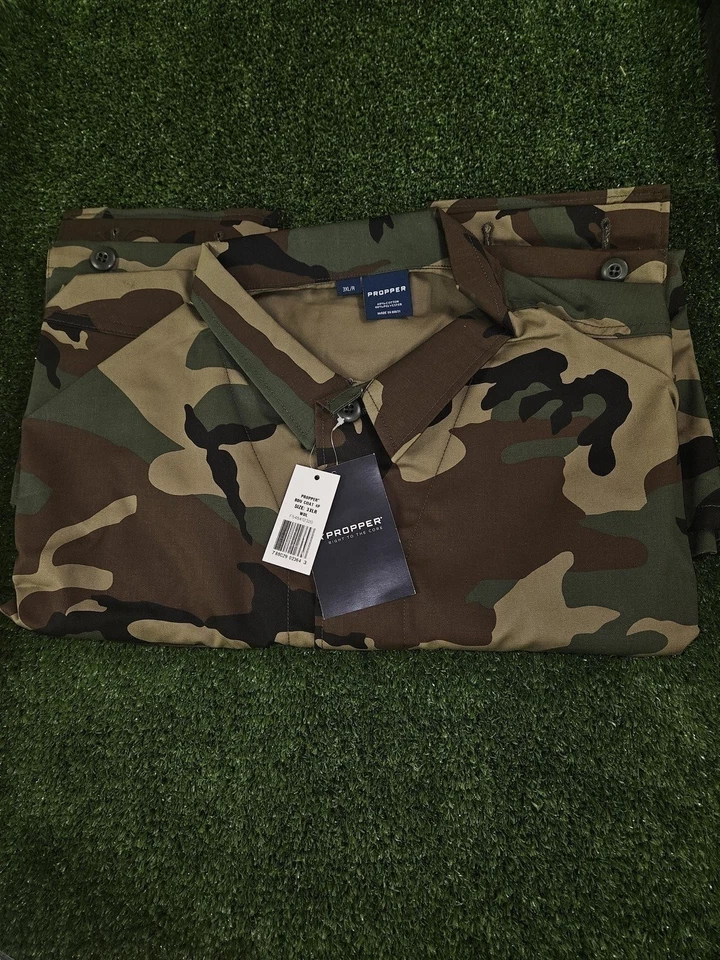 Propper BDU Coat 60/40 Twill Woodland Size Large - Short - F545412320L1 - Image 1 of 1
