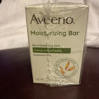 2 Pack Aveeno Moisturizing Bar Soap, Fragrance Free, 3.5 oz - Image 1 of 4