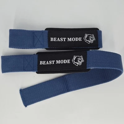"Correas de elevación de muñeca Beast Mode 18"" con soporte de acolchado de neopreno - azul - NUEVAS" Foto 1 de 4