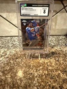 2019 Vladimir Guerrero Jr Topps Chrome Rookie RC #201 CGC 8 MINT Blue Jays - Picture 1 of 2