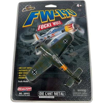 Avión de juguete de metal fundido a presión Realtoy FW-190 Focke Wulf modelo 38992 sellado Foto 1 de 4