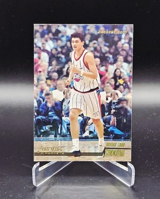 Raro Beckett .com Stamped Promo Yao Ming RC Topps Stadium Club 2002 Rockets NBA - Imagem 1 de 4