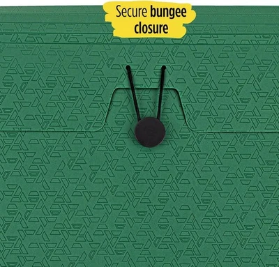 Five Star 6 Pocket Expanding File Folders / Organizer, Plastic, Forest Green - Image 1 of 4