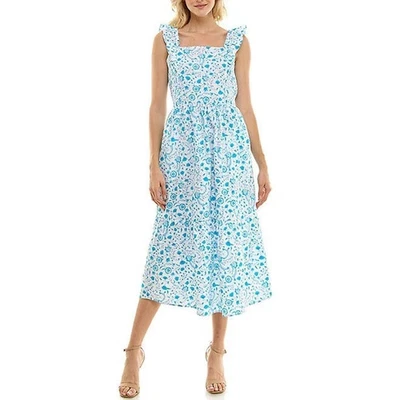 Draper James Flutter Strap Dress Size XXL Blue Paisely. NEW. FREE SHIPPING. - Image 1 of 2