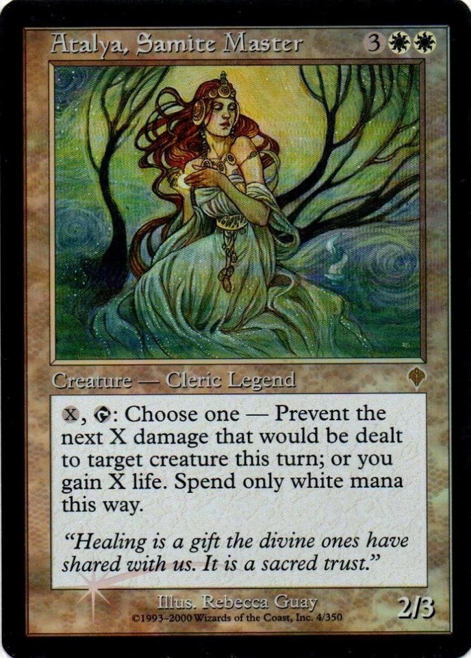 MTG: Invasion: Foil Atalya, Samite Master: Lightly Played Condition - Image 1 of 1