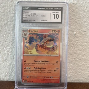 Flareon Holo 136/165 English 151 CGC Gem Mint 10 - Picture 1 of 3