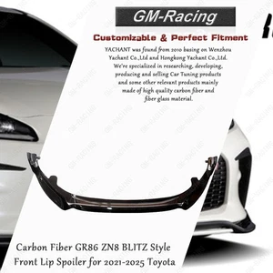Carbon Fiber GR86 ZN8 BLITZ Style Front Lip Spoiler for 2021-2025 Toyota - Picture 1 of 7