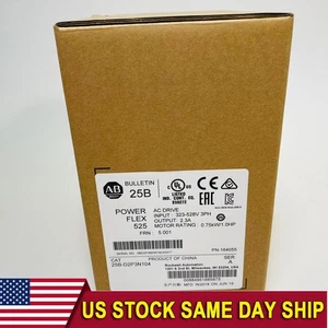 NUOVO Allen-Bradley 25B-D2P3N104 PowerFlex 525 0,75 kW 1,0 HP unità CA tassa gratuita USA - Foto 1 di 2