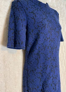 TOPSHOP Blue Lace Flower Design Dress 10UK - Picture 1 of 4