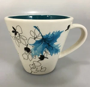 Starbucks Coffee Autumn Falling Blue Leaves 10 oz Becher 2007 - Bild 1 von 4