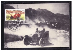 Cartolina MAXIMUM Maximafilia 1998 Enzo Ferrari Alfa Romeo 8 C 2300 WB3080 - Picture 1 of 1