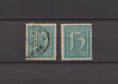 Lot 2 stamps GERMANY DEUTSCHES REICH 1922 15pf Cat,value 316$ USED - Image 1 of 2