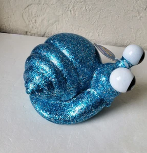 Sparkle & Shine Dazzle Duckie Glitter Rubber Metallic Blue Jumbo Snail Collectio - Picture 1 of 4