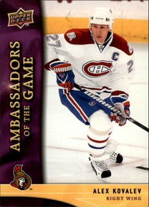 2009-10 (SENATORS) Upper Deck Ambassadors of the Game #AG18 Alex Kovalev