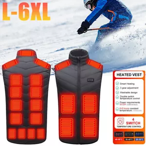 Winter Heated Vest Electric USB Jacket Winter Warm Men Women Body Heating Coat - Picture 1 of 18