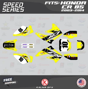 Kit de gráficos para Honda CR 85 2003-2014 CR85 velocidad - amarillo - Imagen 1 de 6