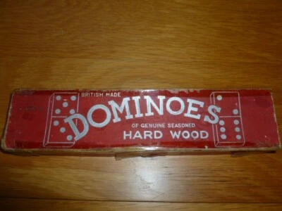 Vintage Hardwood Dominoe Set - Lion Pattern on Reverse Good Condition. Boxed. - Image 1 of 4