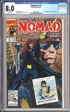 Nomad V2 #1 CGC 8.0 WP 1992 3858658006 Triple Gatefold Cover Bucky