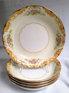 5-RARE/HTF Noritake "Mystery #176" Coupe Soup/Salad Bowls, 7-3/8", MINT! - Picture 1 of 5