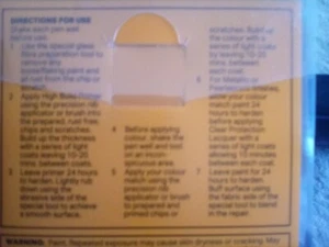 HALFORDS 3 & 2 Pen Stone Chip Scratch Repair Kits- Nissan , Vauxhall , Renault - Picture 1 of 4