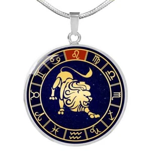 Leo Zodiac Horoscope Luxury Necklace for Women, Birthday Gift for Wife Mom Aunt - Picture 1 of 9