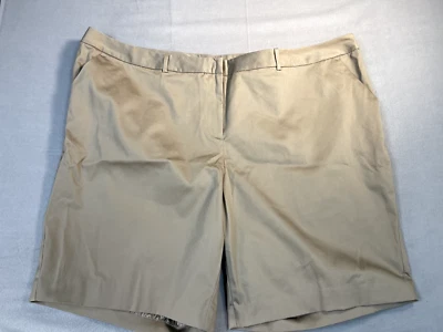 Worthington Women's Shorts 22W Stretch Cotton Sateen Tan Bermuda Walking Shorts - Image 1 of 4