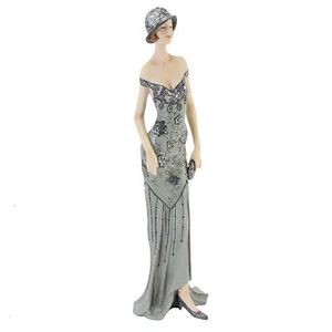 Juliana Art Deco Broadway Belles Silver /Grey Lady Figurine / Ornament.New.60748 - Picture 1 of 1