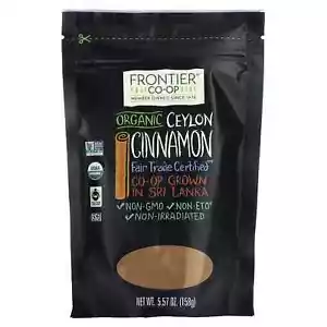 FRONTIER CO-OP Organic Fair Trade Ceylon Cinnamon 5.57oz-Best By Dec '26 FRESH! - Picture 1 of 4