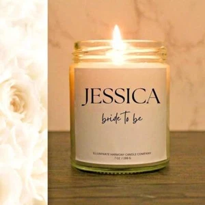 Personalized Bride To Be Candle | Bridal Shower Gift | Engaged Bride To Be Gift - Picture 1 of 5