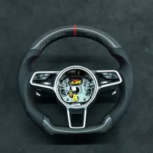 Für Porsche Macan Cayenne Panamera Lenkrad Carbon Lenkrad echt Kohlefaser - Bild 1 von 1