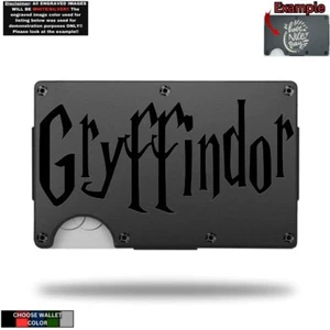 HARRY POTTER Gryffindor - GRABADO LÁSER PERSONALIZADO - METAL DELGADO - BLOQUE RFID - Imagen 1 de 9
