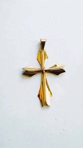 Tolles großes Kreuz aus 18 Karat Gelbgold - 3,3 grs - Bild 1 von 8