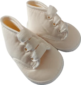 Early Days Boys Ivory Soft Soled Lace up Boots Occasion Shoes Size 0 - Picture 1 of 1