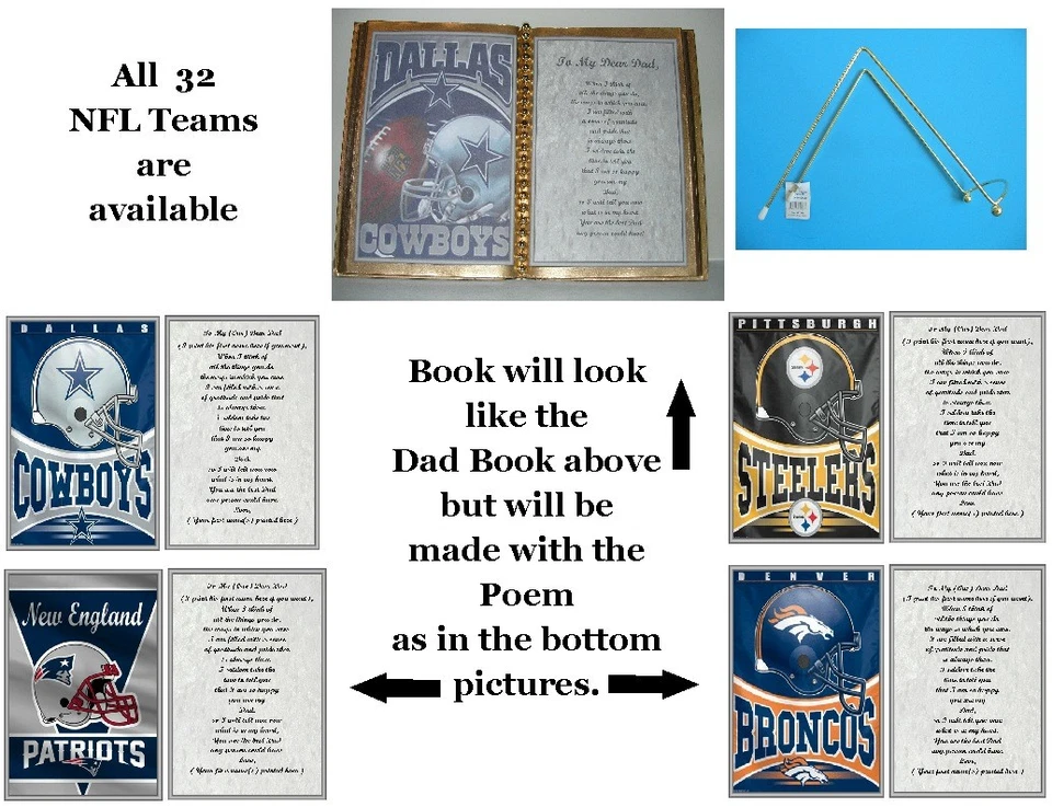 Personalized Dad NFL Birthday,Father's Day,Valentine's Day or Christmas Gift - Image 1 of 1