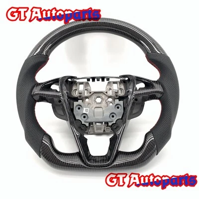 Volante de fibra de carbono apto para Ford Mondeo Fusion EcoBoost 2013-2019 moldura Foto 1 de 4