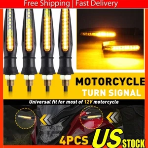 4X Motorcycle LED Turn Signal Lights Blinker For Suzuki DR650SER DRZ400SM DRZ400 - Picture 1 of 11