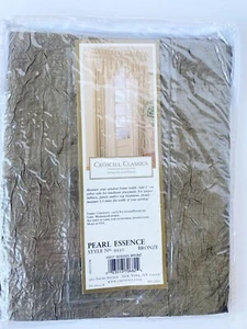 Croscill Classic Bronze Pearl Essence 40x25 Ascot Valance Curtain Tassel Crinkle - Picture 1 of 4