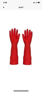 Heavy duty Reusable Long Rubber Gloves Dishwashing Household Cleaning Sz S M & L - Picture 1 of 6