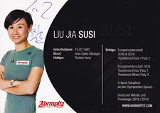 Liu Jia SUSI - Austria, złoty EM 2005 tenis stołowy, oryginalny autograf! 