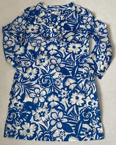 Nueva blusa túnica floral blanca/azul Boden para dama - talla 6 - sin etiquetas - Imagen 1 de 5