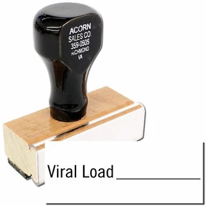 Viral Load Rubber Stamp for Business Use Size 1/2" Tall x 1-1/2" Wide - Picture 1 of 5