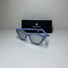 Topfoxx Sunglasses Cateye Light Blue Mirrored Sunglasses UV 400 Protection