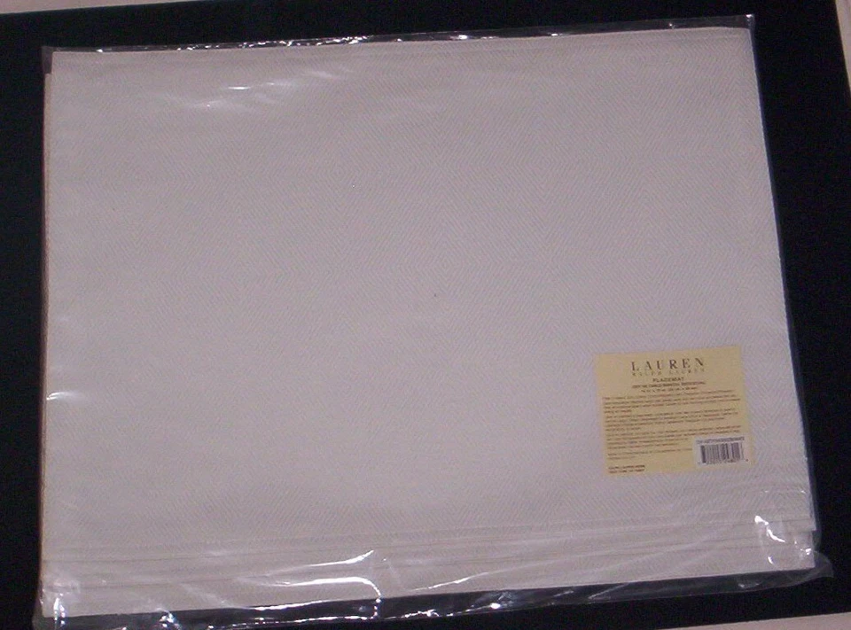 Ralph Lauren Home HARRISON White  PlaceMats s/4 NEW Unopened - Image 1 of 1