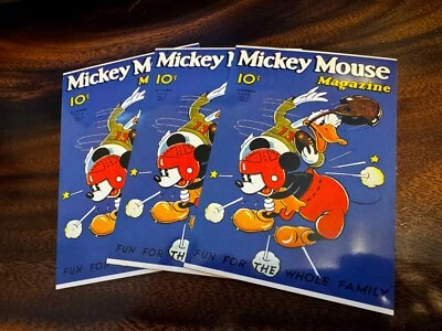 3 罕见老式迪士尼米老鼠唐老鸭明信片 WDC-34 1936 年 11 月 — 第 1/3 张图片