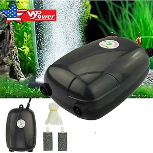 Für 300 Gallonen leise Luftpumpe großes Aquarium Aquarium 2 Ausgänge 5 W - Bild 1 von 7