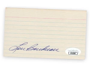 Lou Boudreau Signed Autographed 3X5 Index Card Indians Hall of Famer JSA CF45598 - Picture 1 of 2