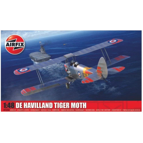 DE HAVILLAND TIGER MOTH KIT 1:48 Airfix Kit Aerei Modellino Nuovo - Immagine 1 di 1